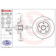 BREMBO brake disc 08. C742.27, set of 2 - Brake Disc
