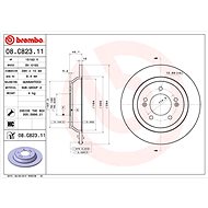 BREMBO brake disc 08. C823.11, set of 2 - Brake Disc