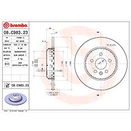 BREMBO brake disc 08. C983.23, set of 2 - Brake Disc