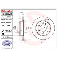 BREMBO brake disc 08. D046.11, set of 2 - Brake Disc
