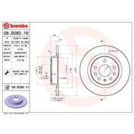 BREMBO brake disc 08. D080.11, set of 2 - Brake Disc