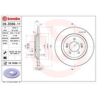 BREMBO brake disc 08. D086.11, set of 2 - Brake Disc