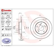BREMBO brake disc 08. D217.11, set of 2 - Brake Disc