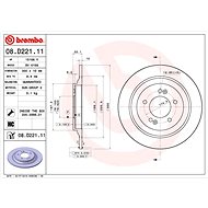 BREMBO brake disc 08. D221.11, set of 2 - Brake Disc
