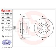 BREMBO brake disc 08. D223.11, set of 2 - Brake Disc