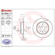 BREMBO brake disc 08. D225.11, set of 2 - Brake Disc