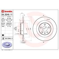 BREMBO brake disc 08. D249.11, set of 2 - Brake Disc