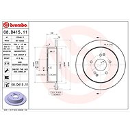 BREMBO brake disc 08. D415.11, set of 2 - Brake Disc