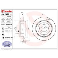 BREMBO brake disc 08. D429.11, set of 2 - Brake Disc