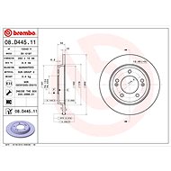 BREMBO brake disc 08. D445.11, set of 2 - Brake Disc