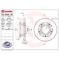 BREMBO brake disc 08. D505.20, set of 2 - Brake Disc