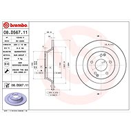BREMBO brake disc 08. D567.11, set of 2 - Brake Disc