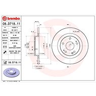 BREMBO brake disc 08. D718.11, set of 2 - Brake Disc