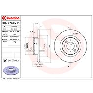 BREMBO brake disc 08. D750.11, set of 2 - Brake Disc