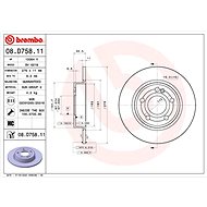 BREMBO brake disc 08. D758.11, set of 2 - Brake Disc