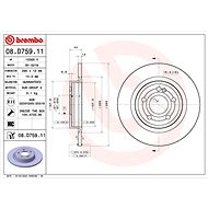 BREMBO brake disc 08. D759.11, set of 2 - Brake Disc