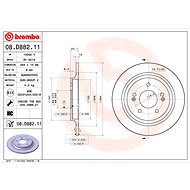 BREMBO brake disc 08. D882.11, set of 2 - Brake Disc