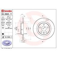 BREMBO brake disc 08. D893.11, set of 2 - Brake Disc