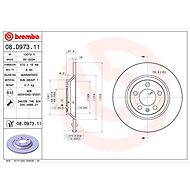 BREMBO brake disc 08. D973.11, set of 2 - Brake Disc