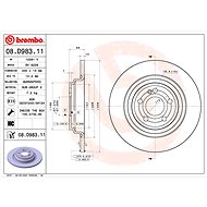 BREMBO brake disc 08. D983.11, set of 2 - Brake Disc