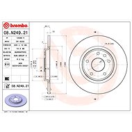 BREMBO brake disc 08. N249.21, set of 2 - Brake Disc