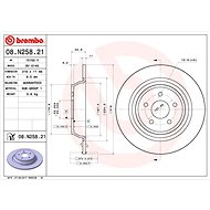 BREMBO brake disc 08. N258.21, set of 2 - Brake Disc