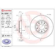 BREMBO brake disc 08. N282.11, set of 2 - Brake Disc