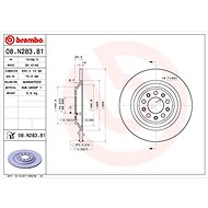 BREMBO brake disc 08. N283.81, set of 2 - Brake Disc