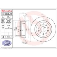 BREMBO brake disc 08. N352.11, set of 2 - Brake Disc