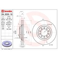 BREMBO brake disc 09.3032.10, set of 2 - Brake Disc