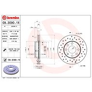BREMBO brake disc 09.3090.1X, set of 2 - Brake Disc