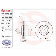 BREMBO brake disc 09.3090.20, set of 2 - Brake Disc