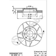 BREMBO brake disc 09.3090.75, set of 2 - Brake Disc