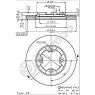 BREMBO brake disc 09.3105.10, set of 2 - Brake Disc