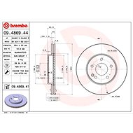BREMBO brake disc 09.4869.41, set of 2 - Brake Disc