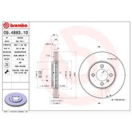 BREMBO brake disc 09.4883.10, set of 2 - Brake Disc