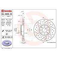 BREMBO brake disc 09.4939.3X, set of 2 - Brake Disc