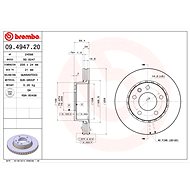 BREMBO brake disc 09.4947.20, set of 2 - Brake Disc