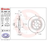 BREMBO brake disc 09.4987.24, set of 2 - Brake Disc