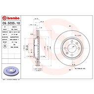 BREMBO brake disc 09.5035.10, set of 2 - Brake Disc