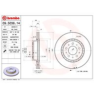 BREMBO brake disc 09.5036.14, set of 2 - Brake Disc