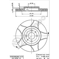 BREMBO brake disc 09.5058.75, set of 2 - Brake Disc