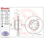 BREMBO brake disc 09.5175.20, set of 2 - Brake Disc