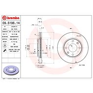 BREMBO brake disc 09.5196.11, set of 2 - Brake Disc