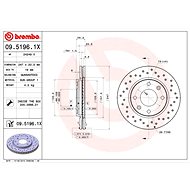 BREMBO brake disc 09.5196.1X, set of 2 - Brake Disc