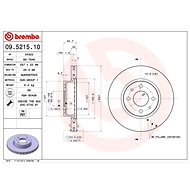 BREMBO brake disc 09.5215.10, set of 2 - Brake Disc