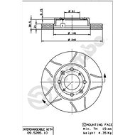 BREMBO brake disc 09.5285.75, set of 2 - Brake Disc
