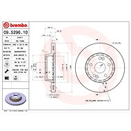 BREMBO brake disc 09.5296.10, set of 2 - Brake Disc