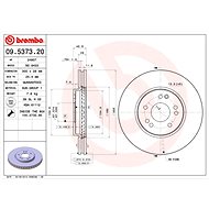 BREMBO brake disc 09.5373.20, set of 2 - Brake Disc