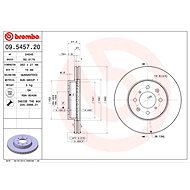 BREMBO brake disc 09.5457.20, set of 2 - Brake Disc